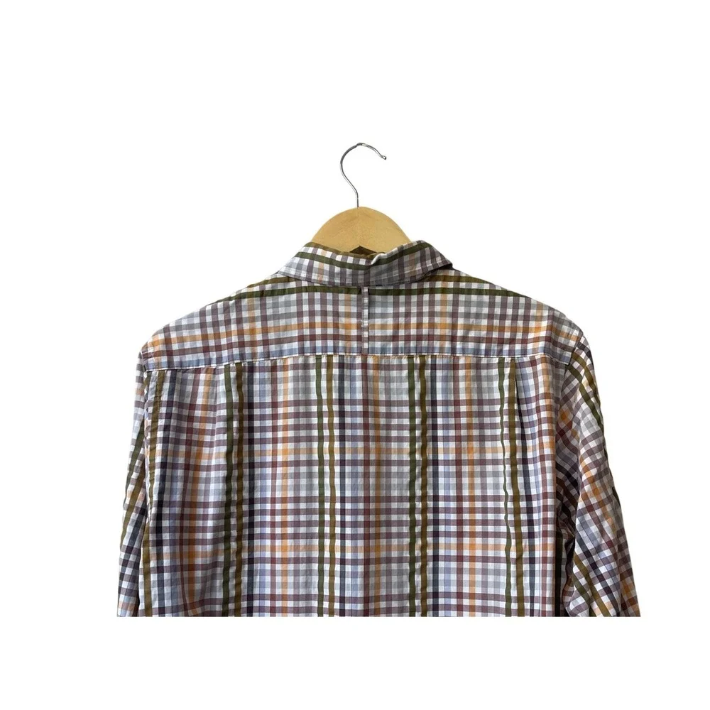 Banana Republic Mens Plaid Button‎ Down Shirt Size M Long Sleeve Cotton Preppy